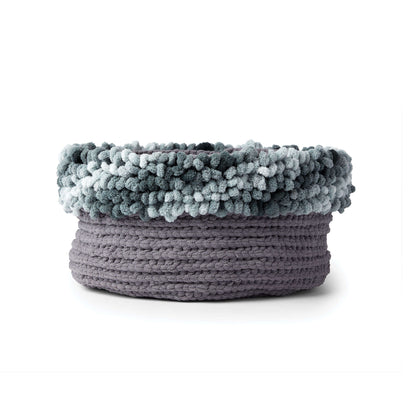 Bernat Alize EZ Loopy Edge Crochet Basket Craft Basket made in Bernat Blanket-EZ yarn