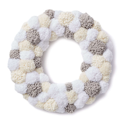 Bernat Craft Pipsqueak Pompom Wreath Craft Holiday made in Bernat Pipsqueak yarn