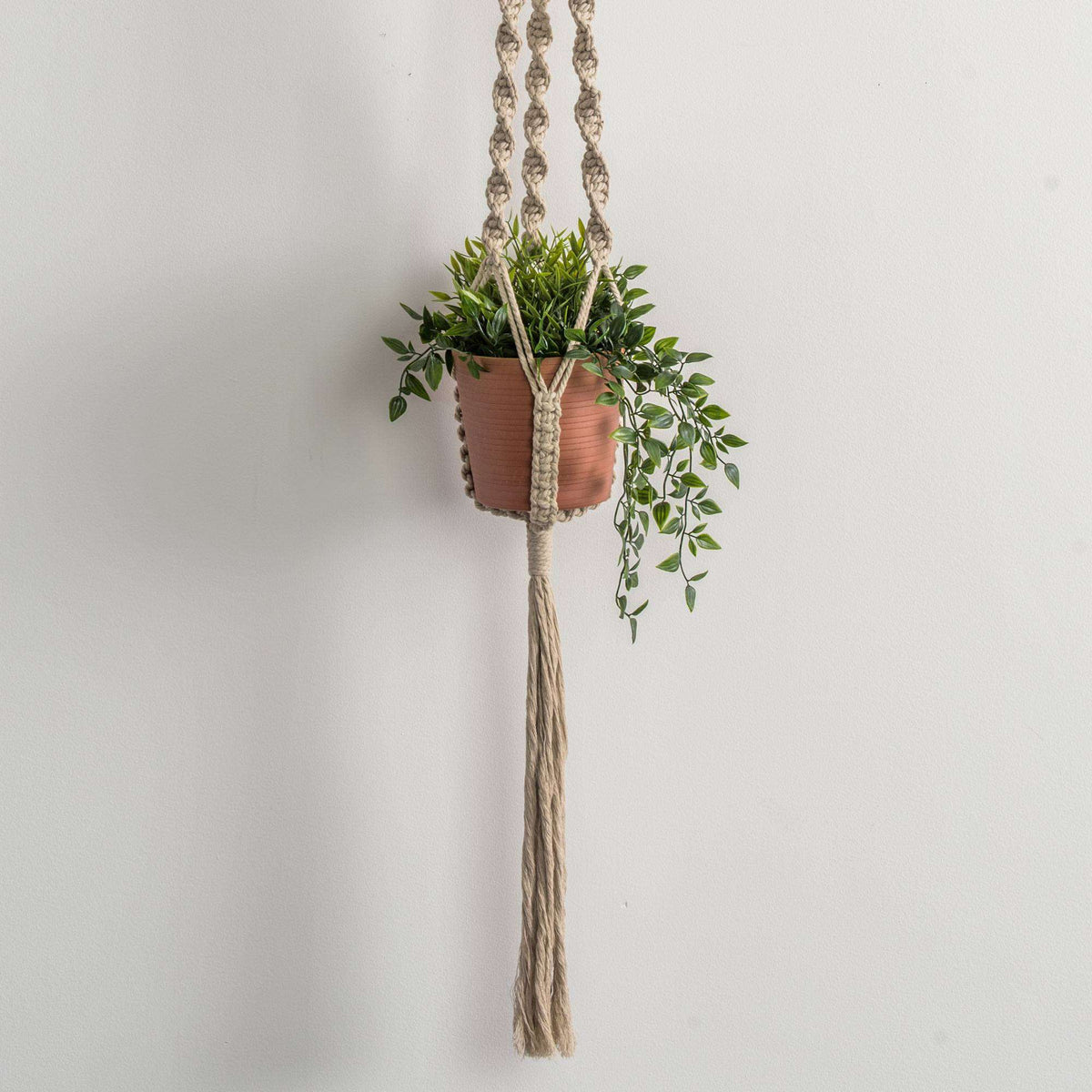 Craft Plant Hanger made in Bernat Macrame yarn