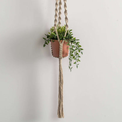 Bernat Craft Macrame Simple Spiral Plant Hanger Craft Plant Hanger made in Bernat Macrame yarn