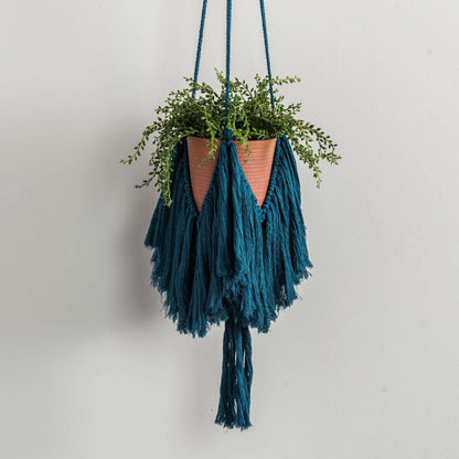 Bernat Craft Macrame Big Fringe Plant Hanger Craft Plant Hanger made in Bernat Macrame yarn