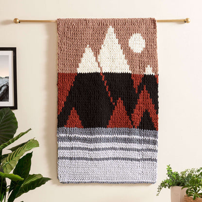 Bernat Craft EZ Graph It Misty Mountains Wall Hanging Craft Wall Hanging made in Bernat Alize Blanket EZ Graph It yarn