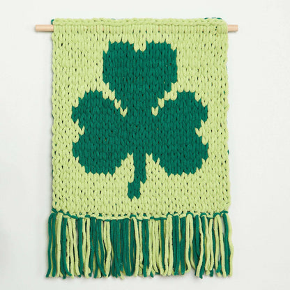 Bernat Craft EZ Graph It Shamrock Wall Hanging Craft Wall Hanging made in Bernat Alize Blanket EZ Graph-it yarn