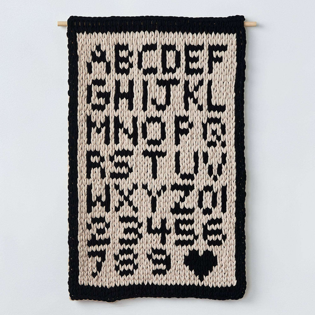 Craft Wall Hanging made in Bernat Alize Blanket EZ Graph-it yarn