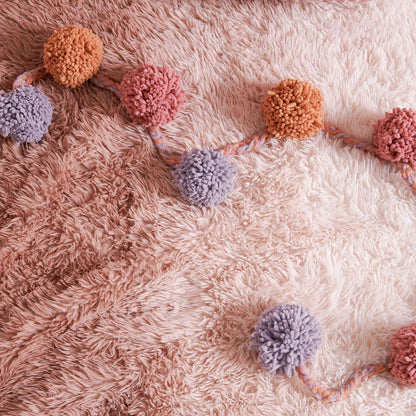 Bernat Pompom Garland Craft Garland made in Bernat Forever Fleece yarn