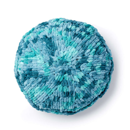 Bernat Craft Alize EZ Round Pillow Craft Pillow made in Bernat Blanket-EZ yarn