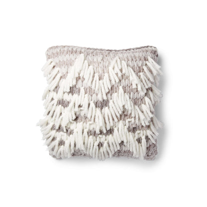 Bernat Craft Alize EZ Fringed Pillow Craft Pillow made in Bernat EZ Wool yarn