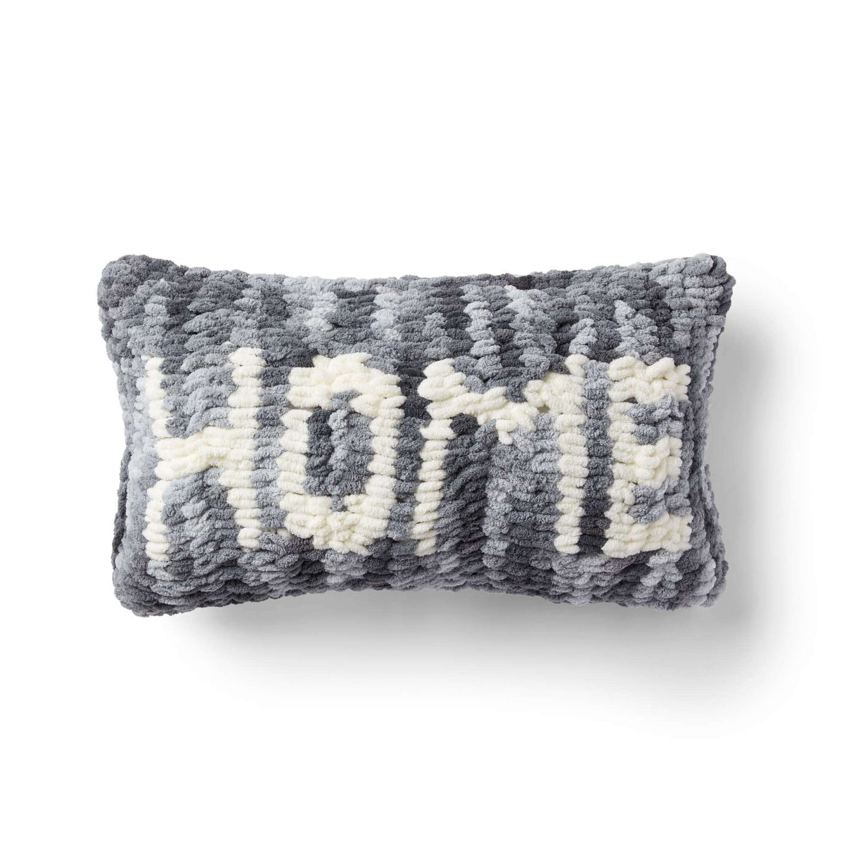 Craft Pillow made in Bernat Blanket-EZ yarn
