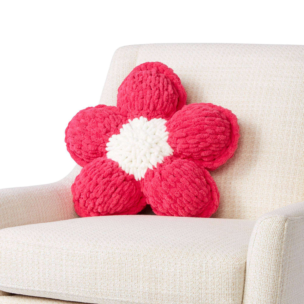 Craft Pillow made in Bernat Blanket-EZ yarn