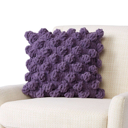 Bernat Craft Alize EZ Bobble Pillow Craft Pillow made in Bernat Blanket EZ yarn