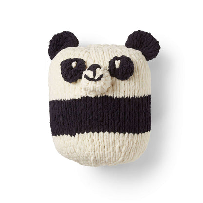 Bernat Craft Alize EZ Panda Pillow Craft Pillow made in Bernat Blanket-EZ yarn