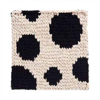 Bernat Craft EZ Graph It Polka Dot Chair Pad Craft Pillow made in Bernat Alize Blanket EZ Graph It yarn