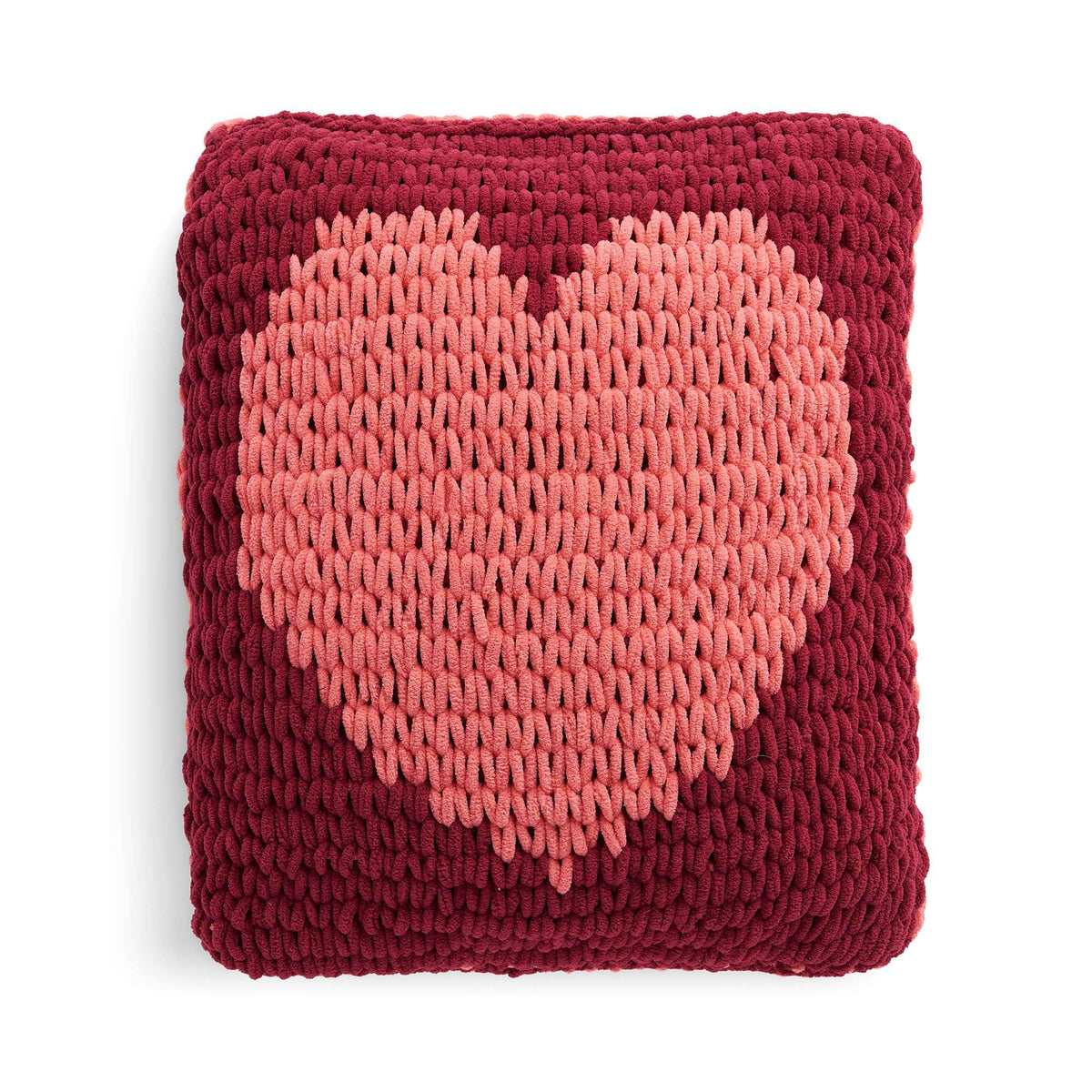 Craft Pillow made in Bernat Alize Blanket EZ Graph-it yarn
