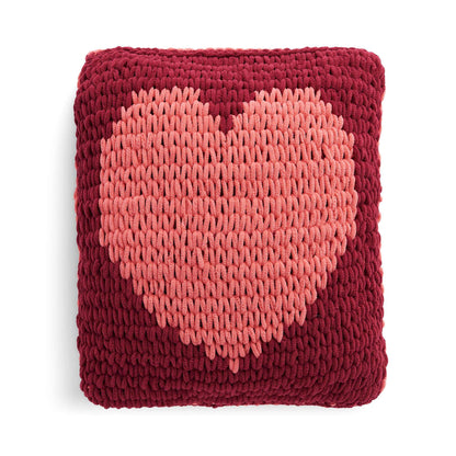 Bernat Craft EZ Graph It With All My Love Pillow Craft Pillow made in Bernat Alize Blanket EZ Graph-it yarn