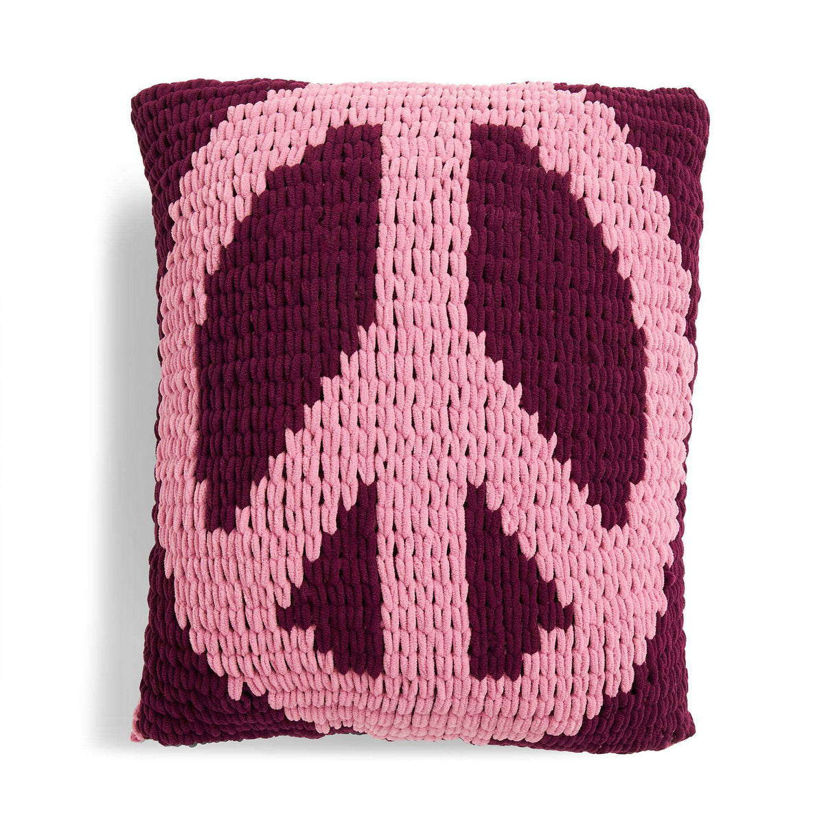 Craft Pillow made in Bernat Alize Blanket EZ Graph-it yarn