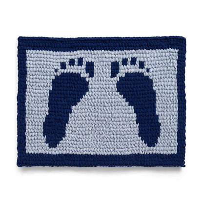Bernat Craft EZ Graph It Footprint Rug Craft Rug made in Bernat Alize Blanket EZ Graph It yarn