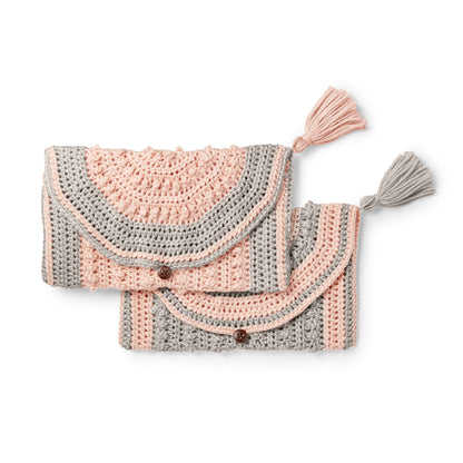 Caron X Pantone Crochet Clutch Crochet Bag made in Caron Pantone Bamboo yarn