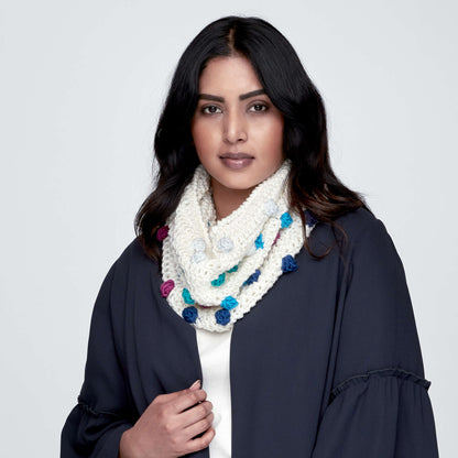 Caron X Pantone Bobble Pop Crochet Cowl Coconut Cream