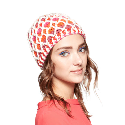 Caron X Pantone Honeycomb Crochet Hat Single Size