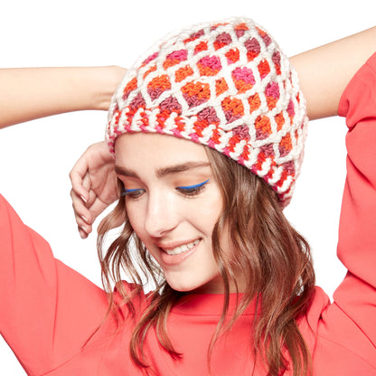 Caron X Pantone Honeycomb Crochet Hat Single Size