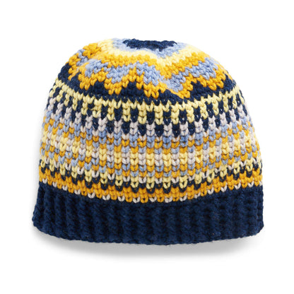 Caron Crochet Colorwork Hat Single Size
