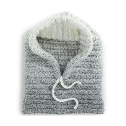 Caron Double Ribbed Crochet Hood Crochet Hood made in Caron Colorama Halo Perfect Phasing Yarn