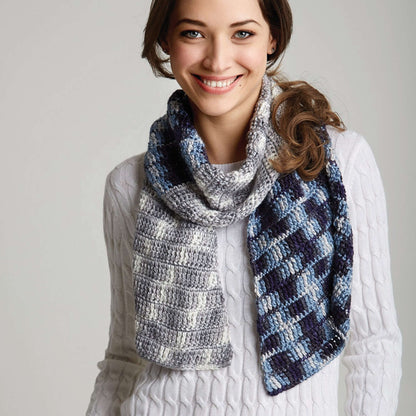Caron Crochet Camo Bias Scarf Single Size