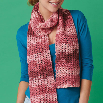 Caron Crochet Openwork Scarf Single Size