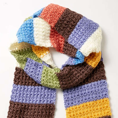 Caron Crochet Mood Scarf Star Cluster Neon