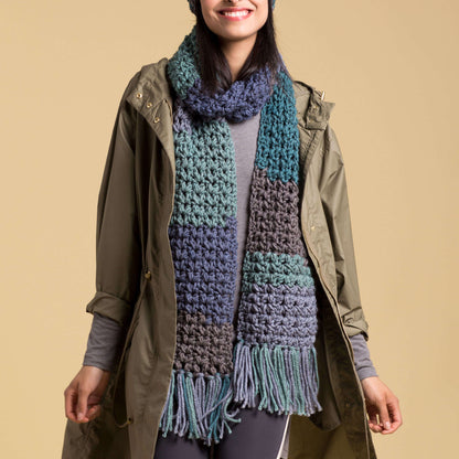 Caron Crochet Winter Scarf Single Size