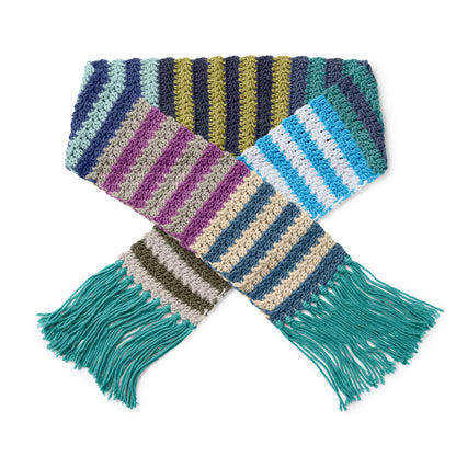 Caron X Pantone Crochet Stripe Scarf Single Size