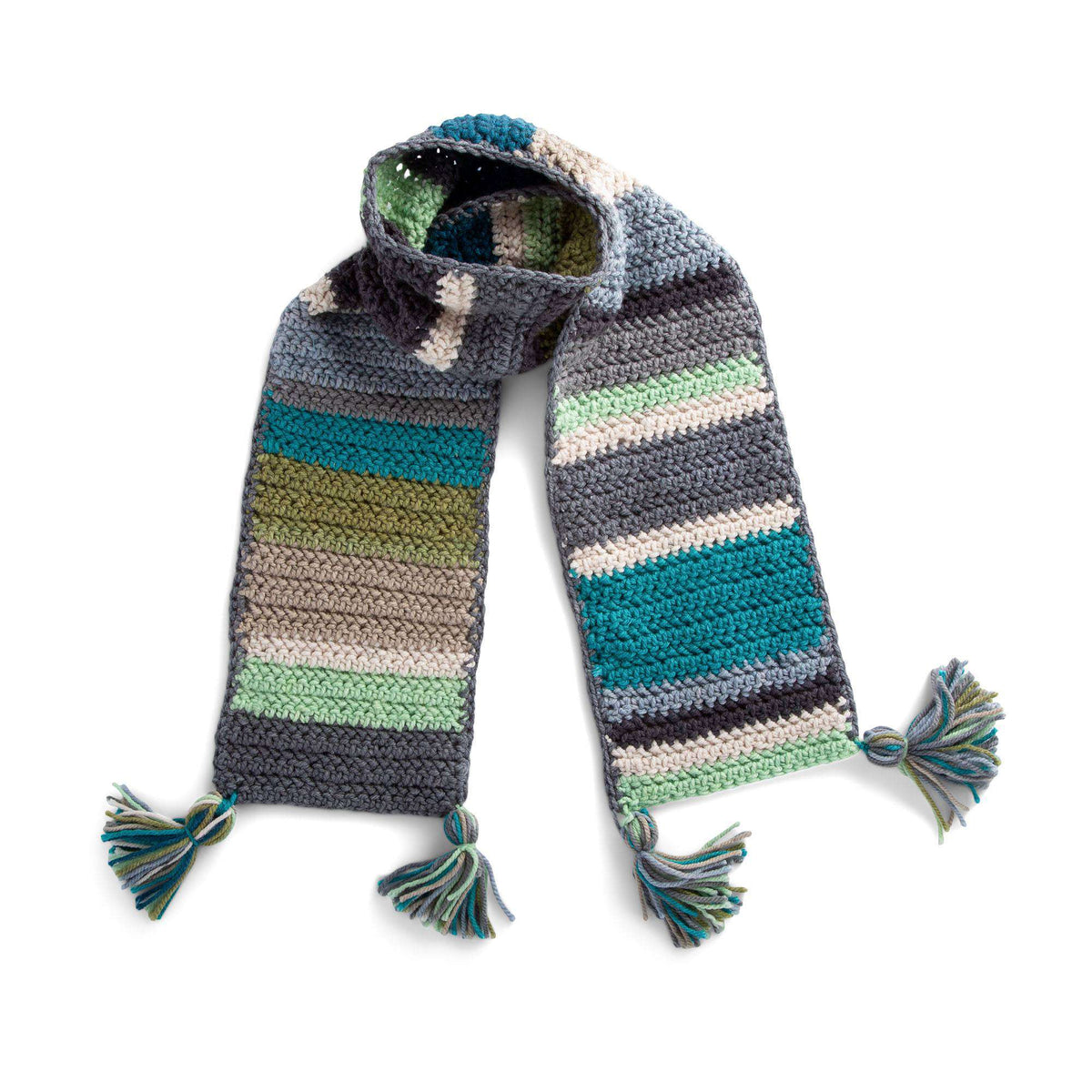 Crochet Scarf made in Caron Colorama O'Go yarn