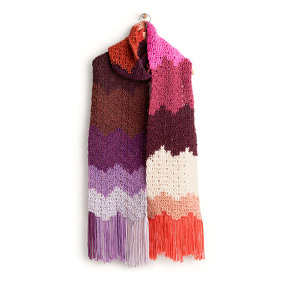 Caron Crochet Big Bargello Bands Scarf Single Size
