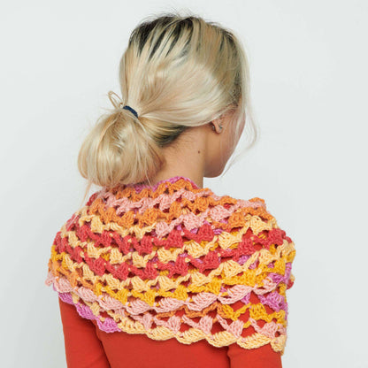 Caron Cinnamon Swirl Crochet Cowl Single Size