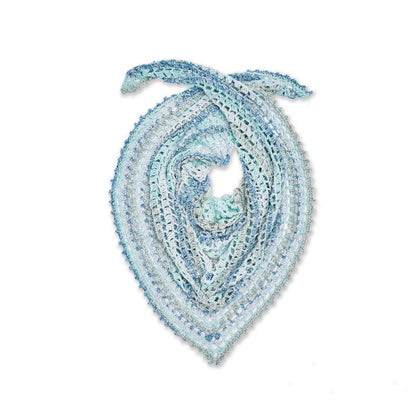 Caron Rainy Day Crochet Shawl Crochet Shawl made in Caron Cotton Ripple Cakes yarn