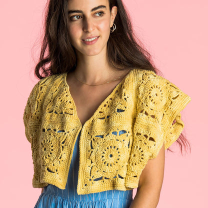 Caron Crochet Motif Bolero Single Size
