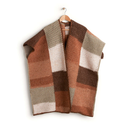 Caron Crochet Colorblock Ruana Single Size