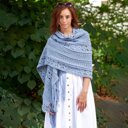 Caron Crochet Circle Line Shawl Single Size