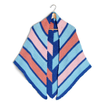 Caron Blocks and Stripes Crochet Shawl Single Size