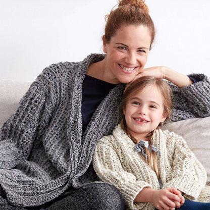Caron Crochet Chill Time Adult's Cardigan 2XL/3XL