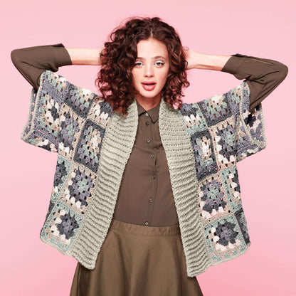 Caron X Pantone Crochet Kimono Cardigan XS-L