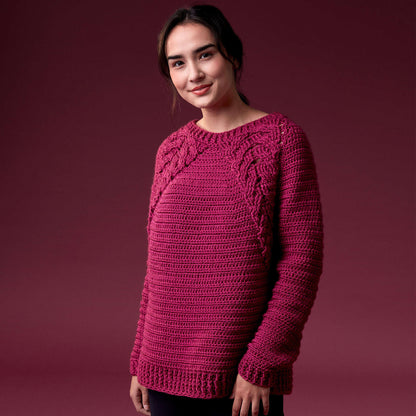 Caron Branching Out Crochet Pullover XS/S