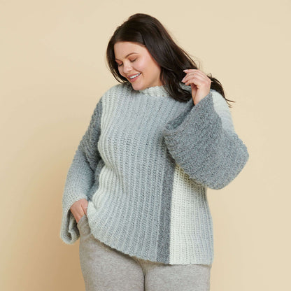 Caron Crochet Slounge Perfect Phasing Pullover All Variants