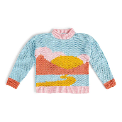 Caron Crochet Landscape Sweater XL