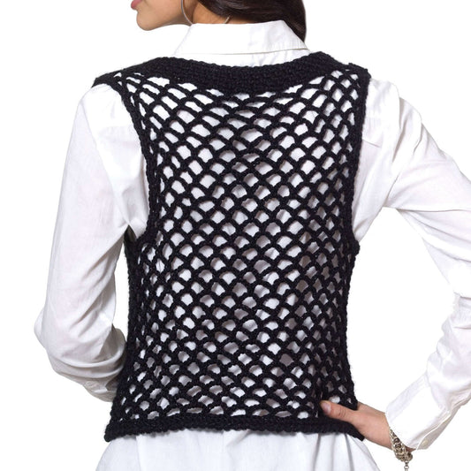 Women's Crochet Vest made in Caron Simply Soft yarn