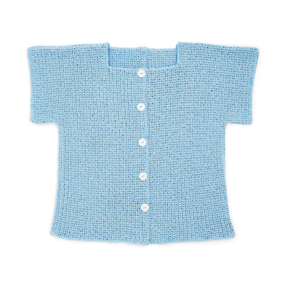 Caron Button Up Crochet Top Crochet Top made in Caron Cotton Ripple Cakes yarn