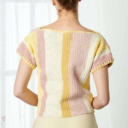 Caron Crochet Tie-Front Tee XL