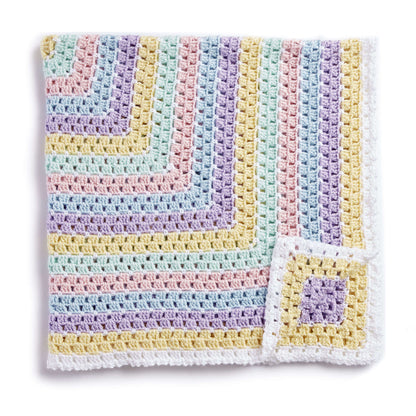 Caron Crochet Baby Blanket Squared Single Size