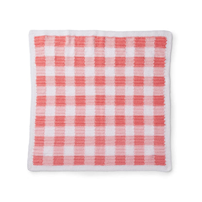 Caron Gingham Crochet Baby Blanket Single Size
