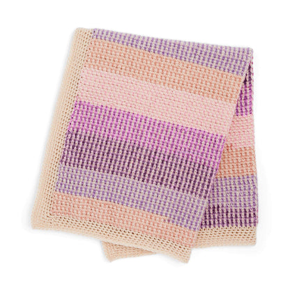 Caron Mini Moss Stitch Crochet Baby Blanket Single Size